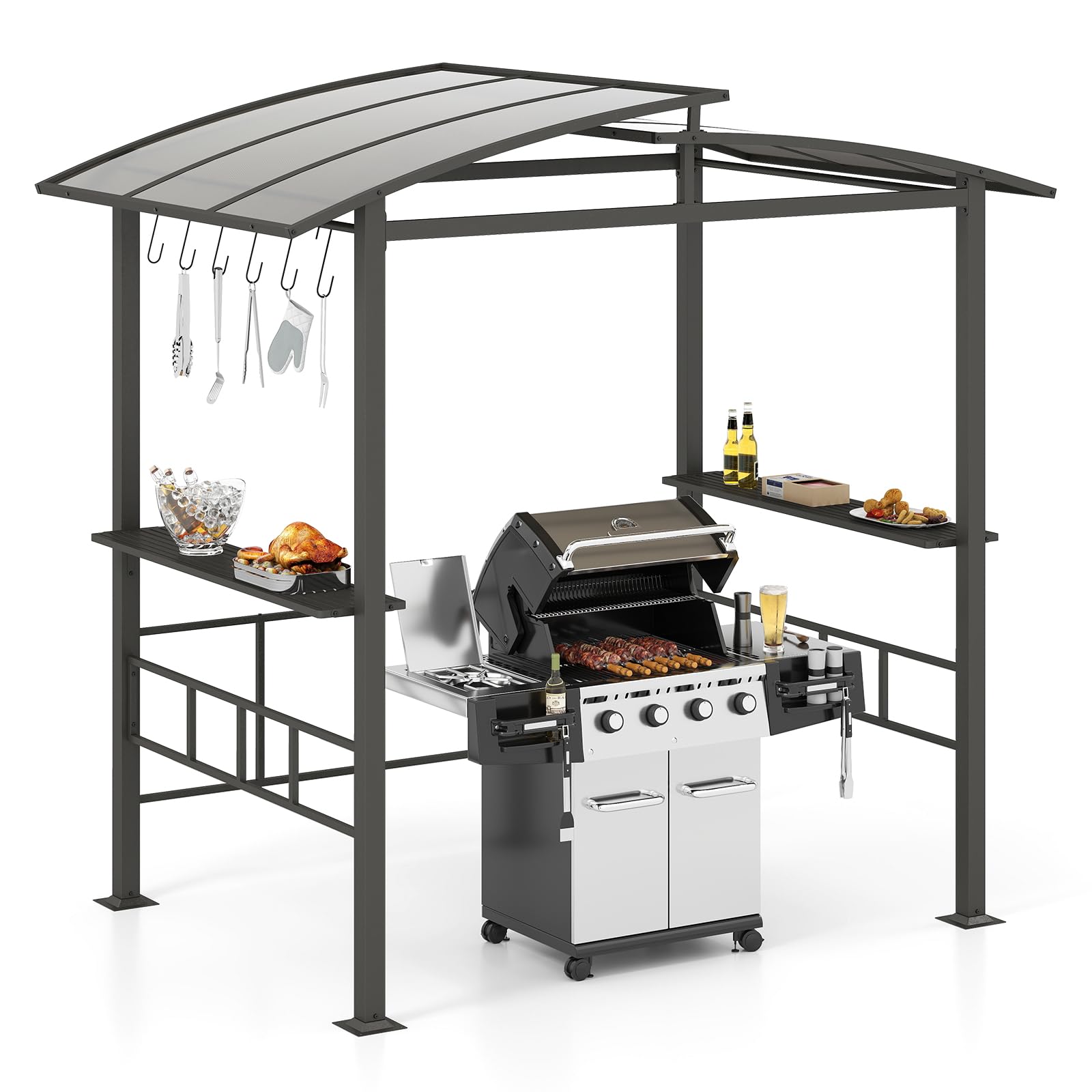 RELAX4LIFE Abri Barbecue Exterieur | Tonnelle Barbecue Exterieur