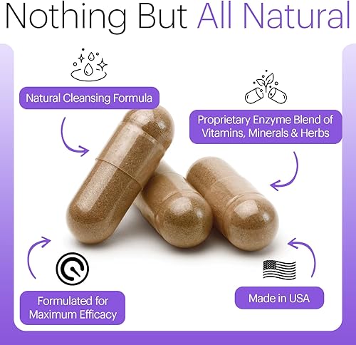 Miniatura 6 de Wellthy Desintoxicación de cuerpo completo y apoyo inmunológico, salud digestiva avanzada, limpieza intestinal y alivio de la hinchazón, fórmula