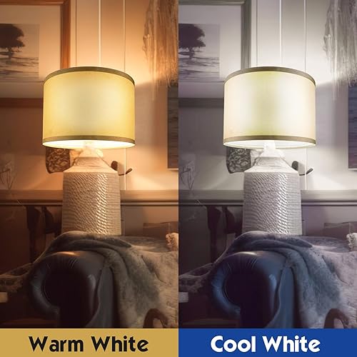 Miniatura 5 de Juego de 2 pantallas de lámpara de tela para lámparas de mesa y luz de pie, pantallas de lámparas medianas de 11.8 pulgadas superior x 11.8 pulgadas
