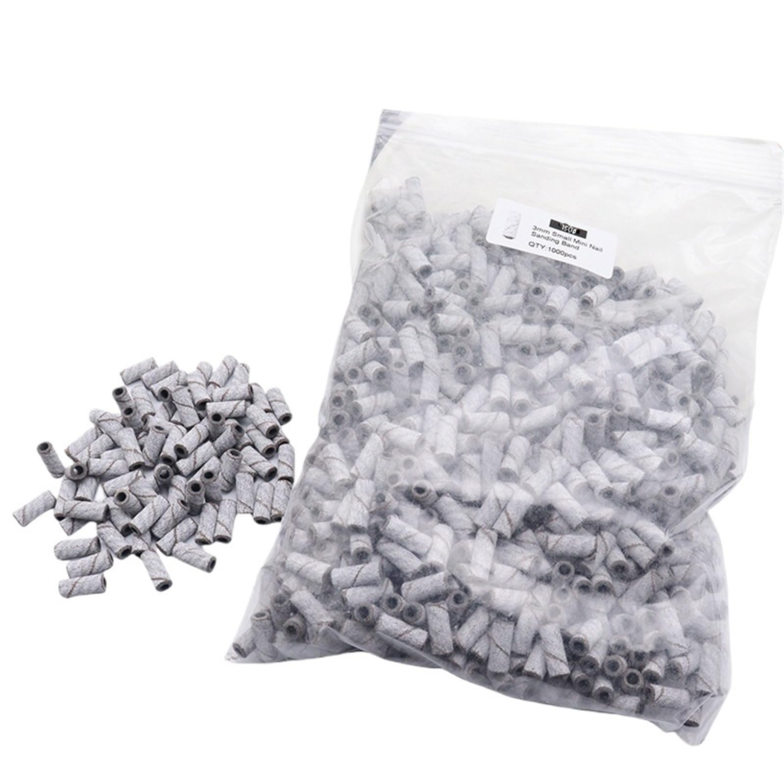 Tambores de Lijado 1000 Uds Mini brocas de acero inoxidable for uñas mandril herramienta eléctrica accesorios manicura(White 150 1000pcs)