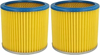 vhbw 2x Faltenfilter kompatibel mit Aqua Vac, FIF, Herkules, LIV, Matrix, Simpa, Thomas, Güde Staubsauger - Patronenfilter, Blau Gelb