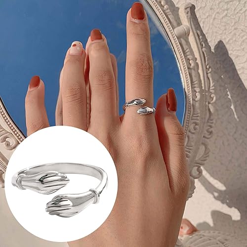 Miniatura 2 de Anillos de oro para mujer tamaño 9 anillos de pulgar para mujer joyería de oro anillo abierto regalos creativos para mujer anillos de amor para