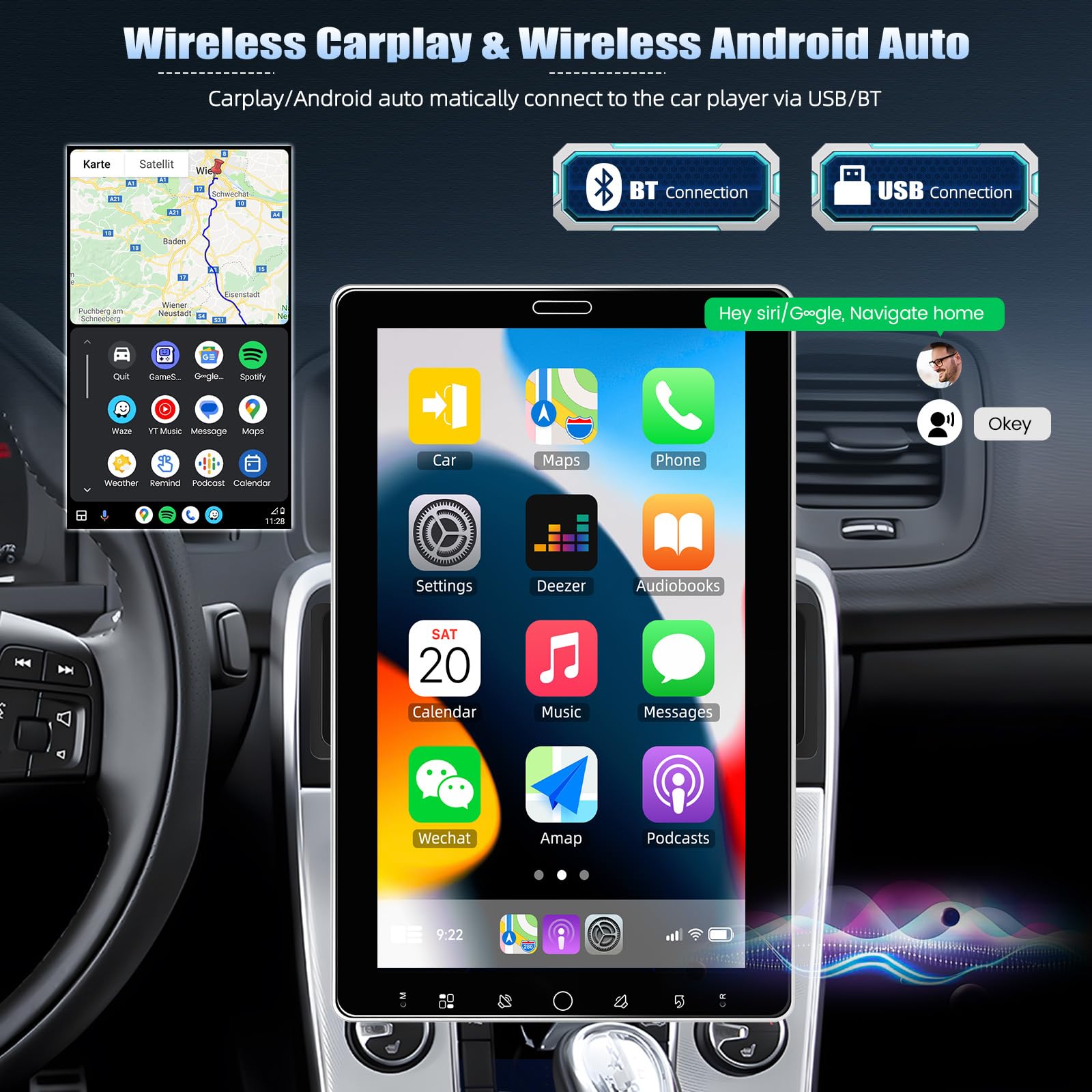 Achetez En Gros Odofo 9 Ouces 2 64g Android Autoradio Double Din Voiture Stéréo Carlay Et