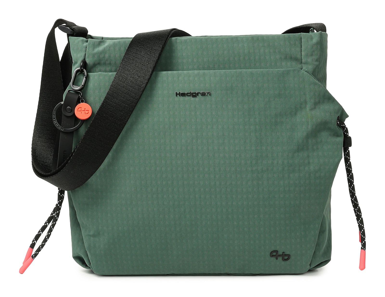 Hedgren MAKOTO Damen Square Crossover – String Collection Umhängetasche 5,5 l, mit Flaschenfächern & verstellbarem String‑System (Duck Green)