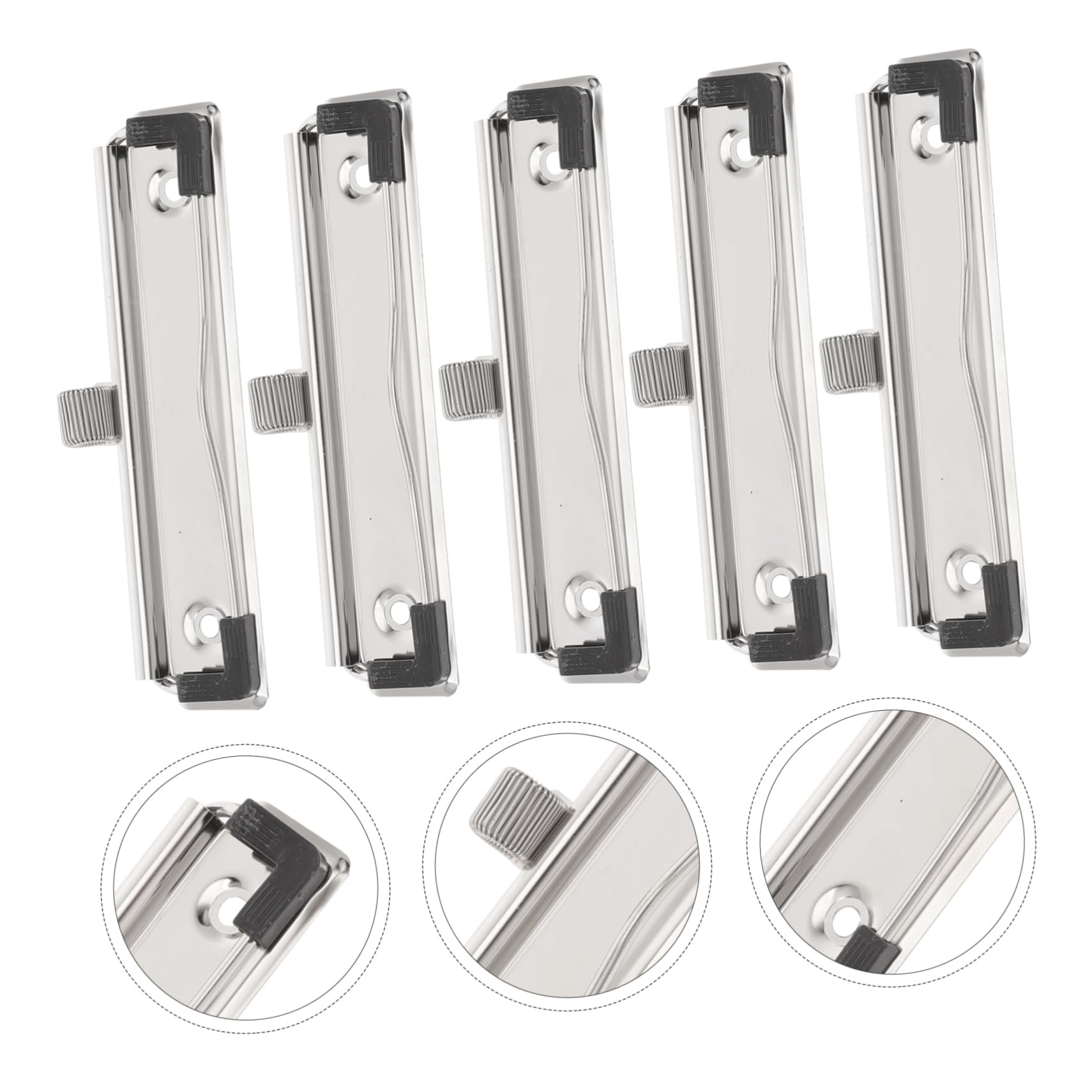 HOMSFOU 3 Set Clip Portablocco Metallo Con Meccanismo Fissaggio Facile Per Uffici Scuole E Case Resistente E Facile 5 Pezzi*3