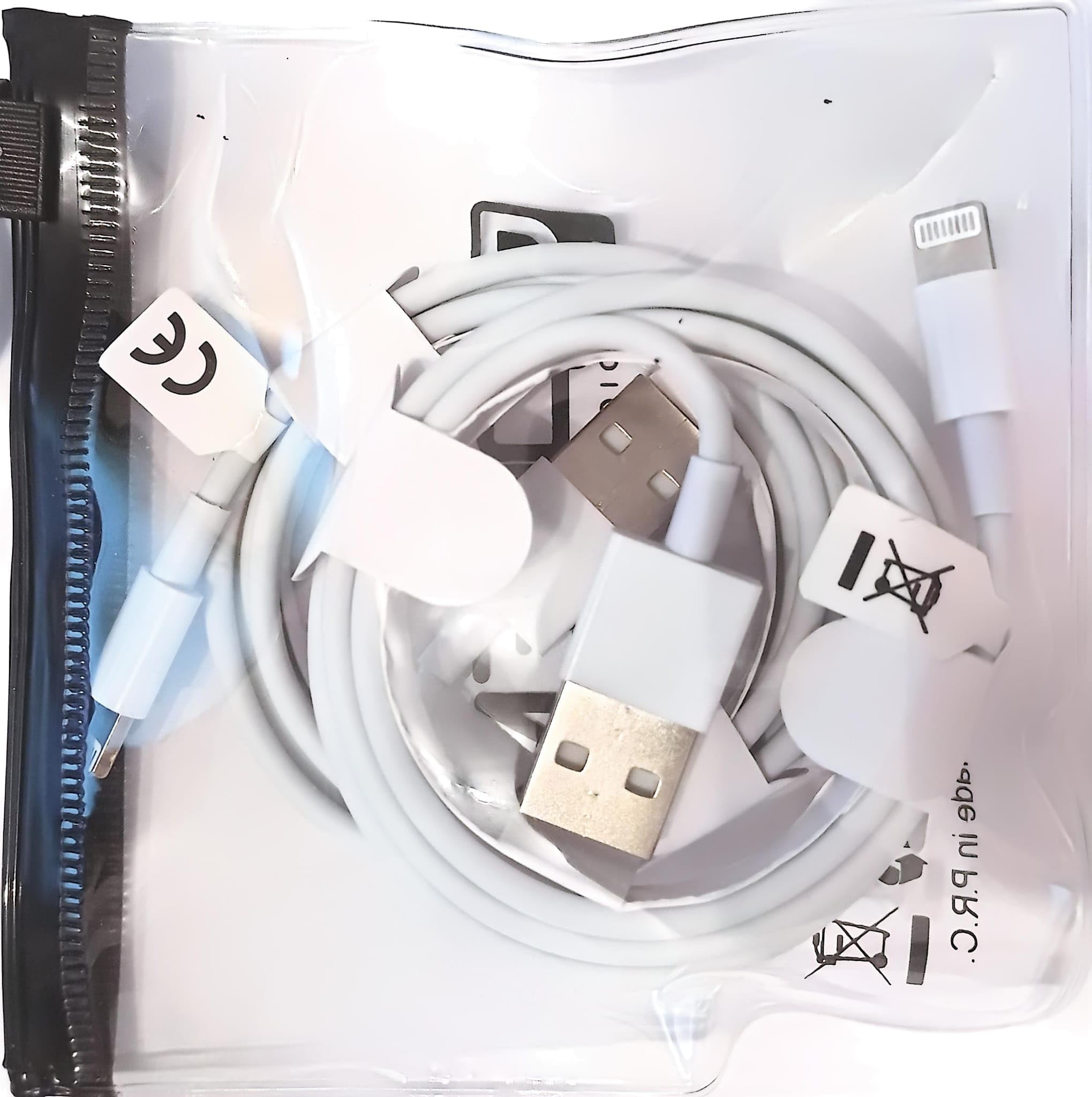 Cavo Lightning USB Certificato MFi 1M – Carica Rapida e Sincronizzazione – Compatibile con iPhone 14/13/12/11/Pro Max/XR/8/7, iPad – Bianco – Cavo Caricatore Apple [2 Pezzi]