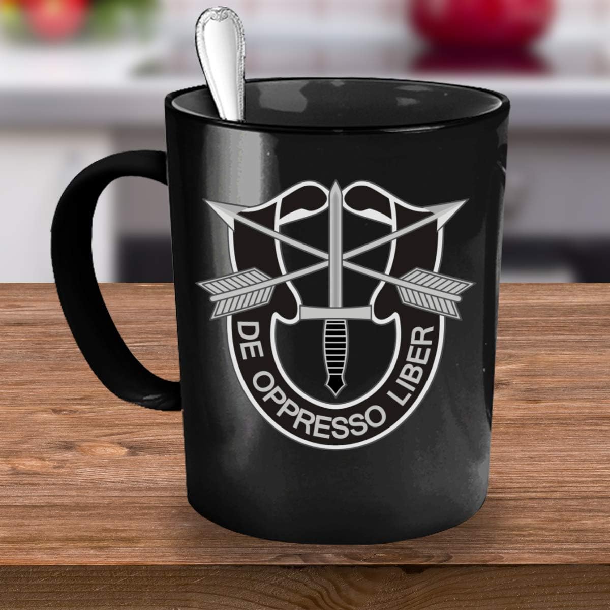 Artist Unknown US Special Forces Coffee Mug - De Oppresso Liber - Image 4