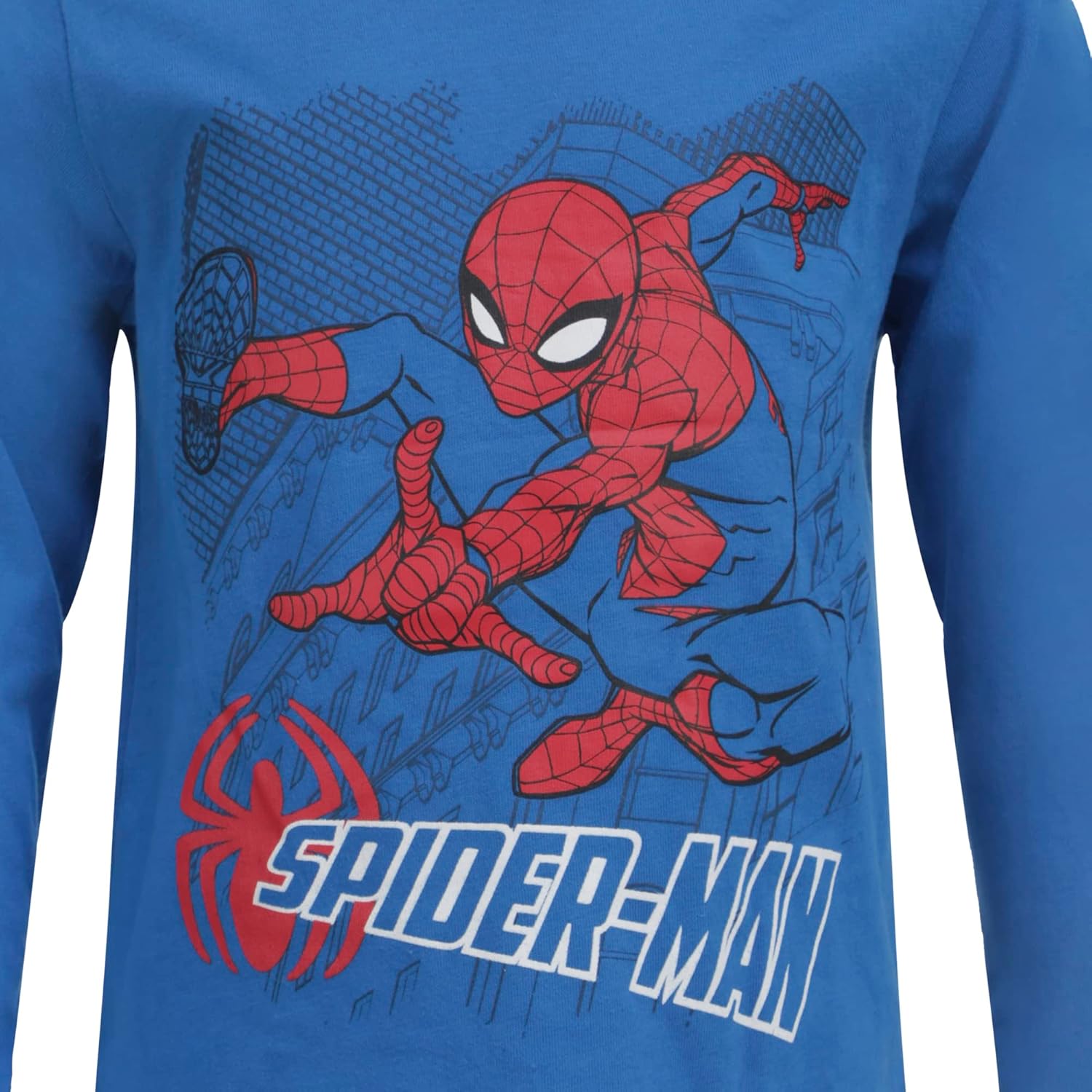 Marvel Spider-Man Boys Zip Up Vest, Long Sleeve T-Shirt, and Pants Set for Toddlers and Big Kids - Image 5