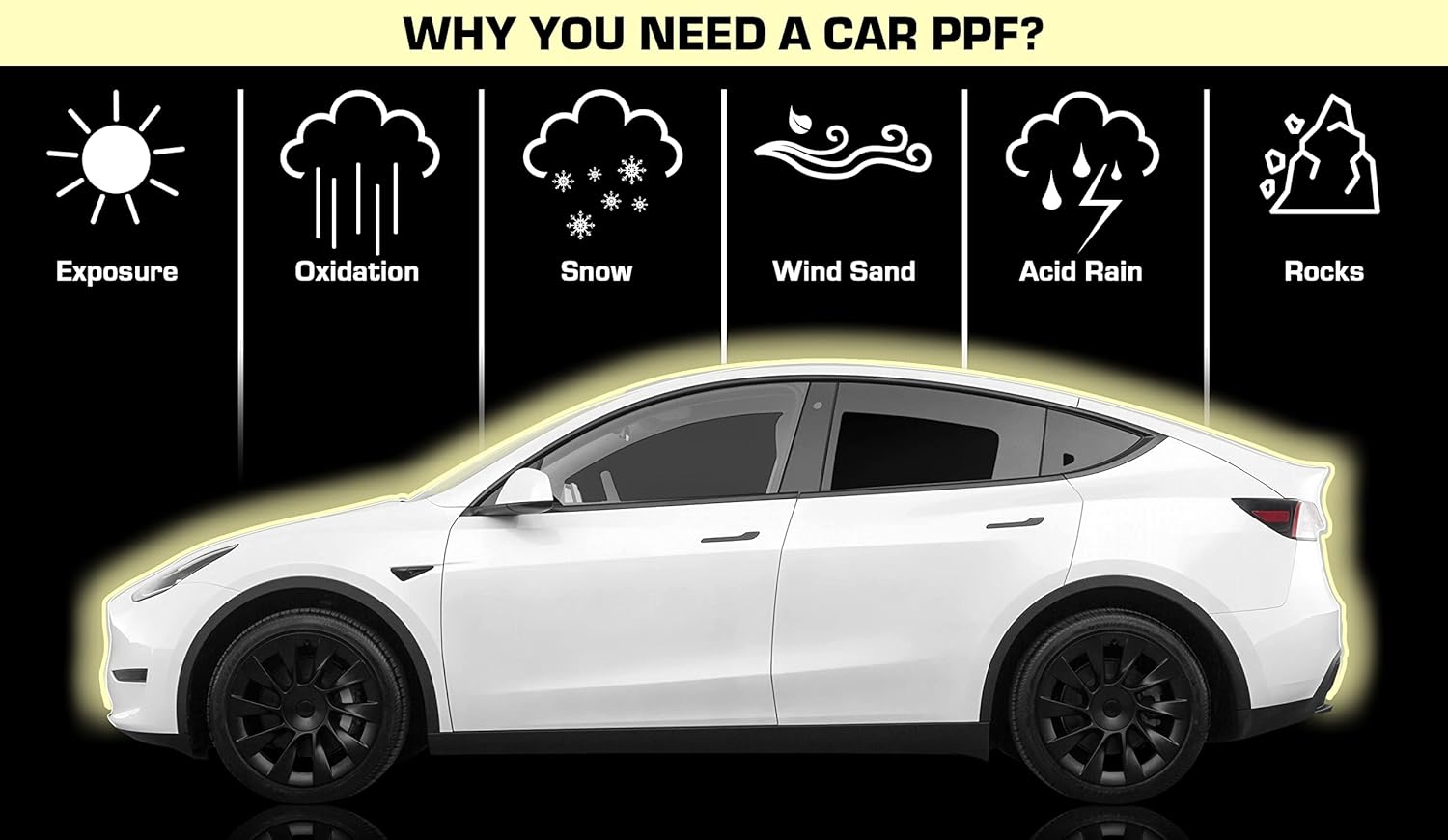 Door Handle Cup Overlay Stone Guard Paint Protection Film Clear PPF Digitally Cut Universal Fit - Clear Film (x4)