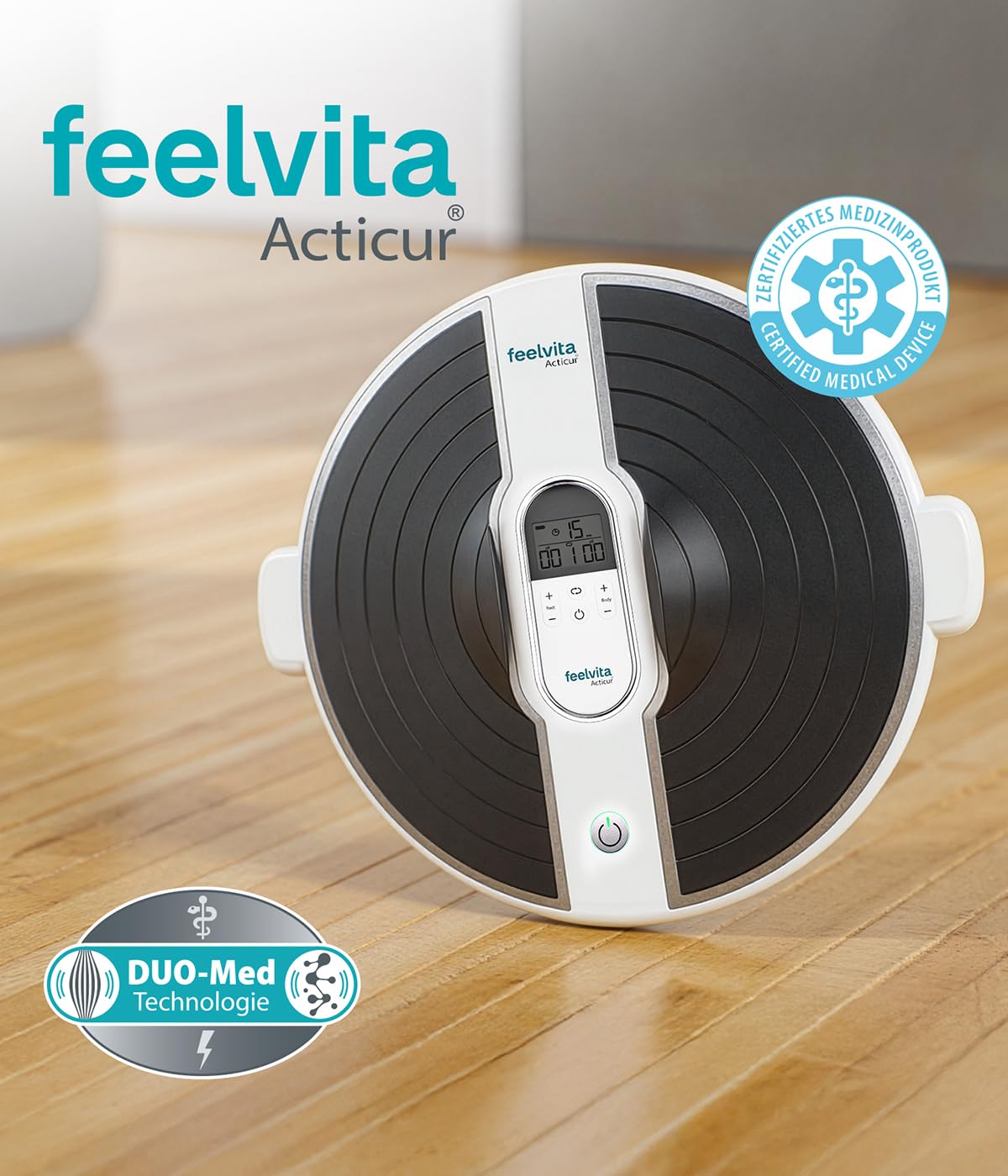 Genius Feelvita Acticur Durchblutung- Stimulator Bein und Fuß 11 tlg, EMS Gerät Füsse elektrisch, TENS Stimulator 2 Elektrodenpads, Durchblutungsförderung, für Neuropathie, Krämpfe, Knie Beinschmerzen