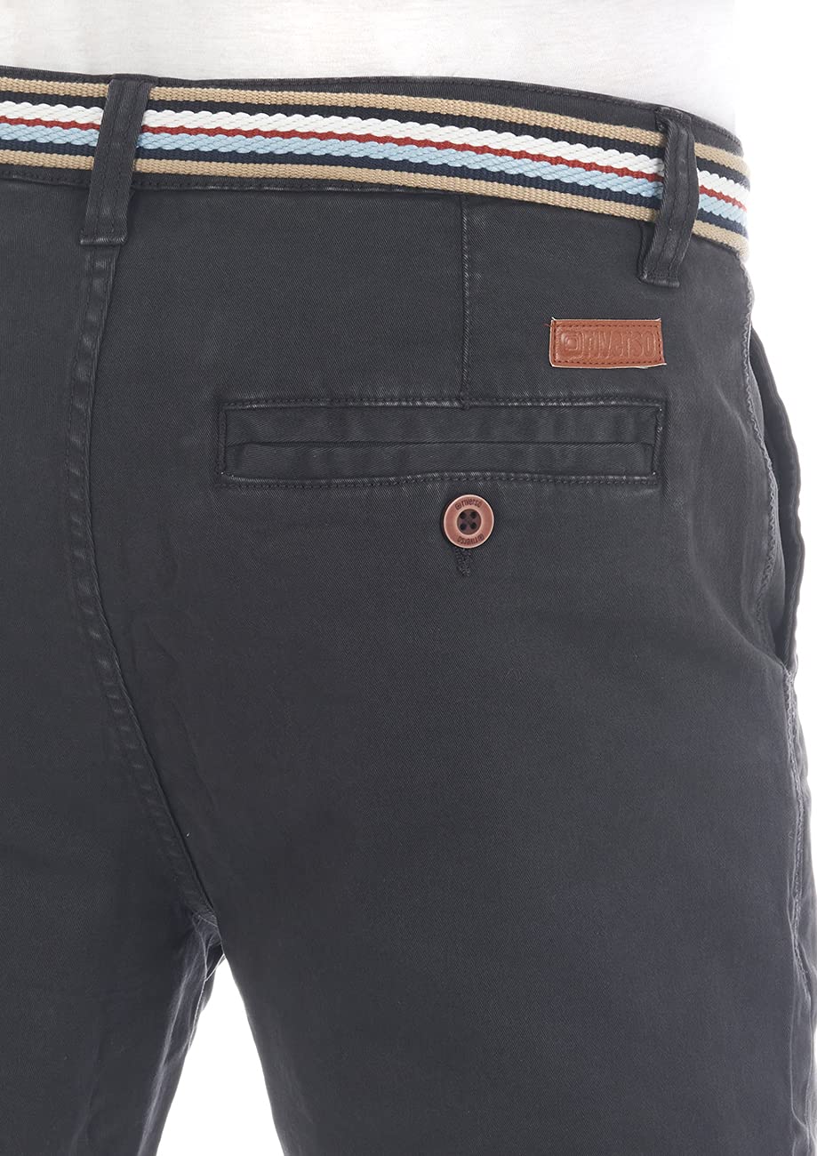 riverso RIVKlaas Pantalones Cortos Chinos Hombre Corte Regular Cinturón Bermuda Verano 98% Algodón W30-W42