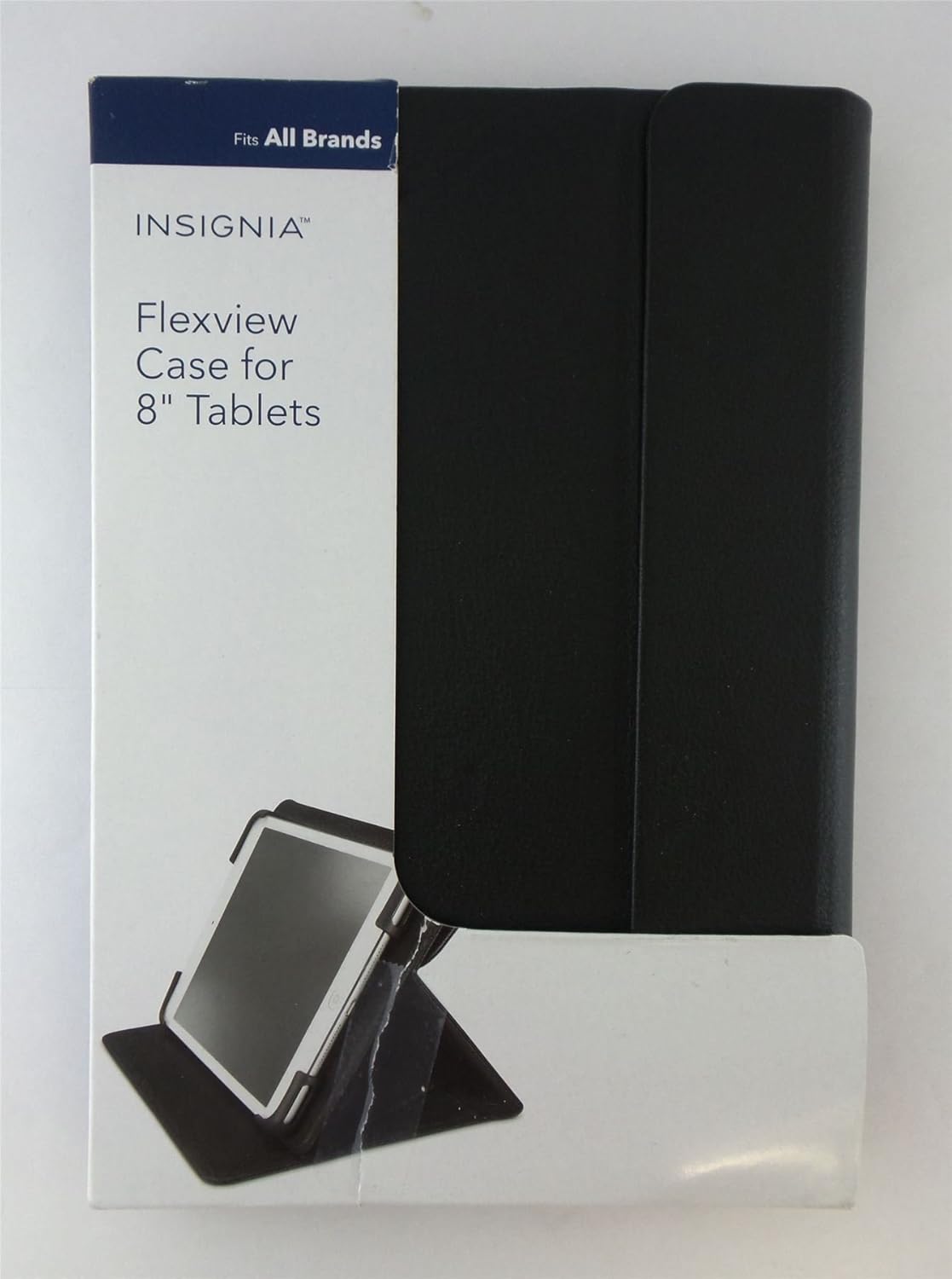 Insignia FlexView Folio Case for Most 8" Tablets Black NSMUN8F3B