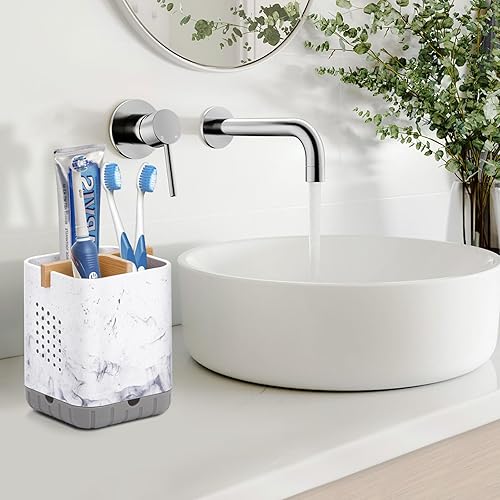 Miniatura 5 de Boperzi Soporte para cepillos de dientes, soporte para cepillos de dientes para niños con drenaje, soporte desmontable antideslizante para cepillos