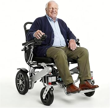 60211 Foldable Electric Wheelchair, 400 lb Capacity for Adults