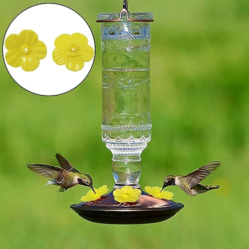 Miniatura 3 de E-outstanding Comedero colgante para colibríes, 10 unidades, puertos de alimentación, piezas de repuesto para comedero colgante de colibríes, color