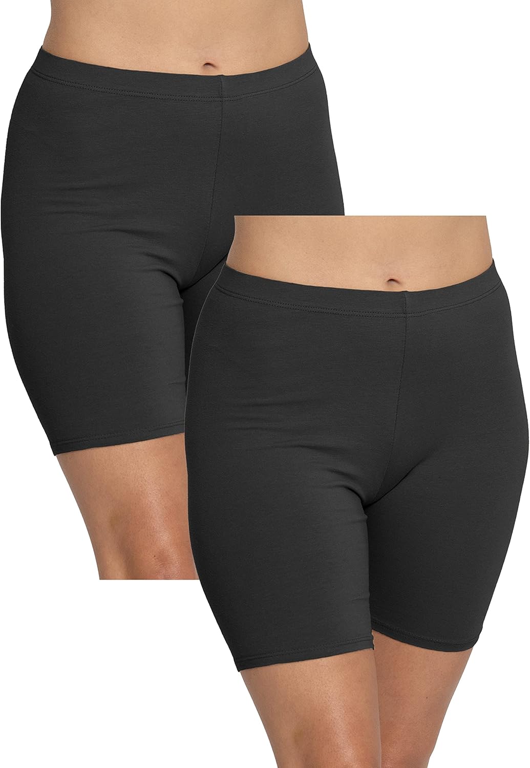 STRETCH IS COMFORT Biker Shorts for Women | Women's Athletic Workout Shorts | Cotton | Small - 5X