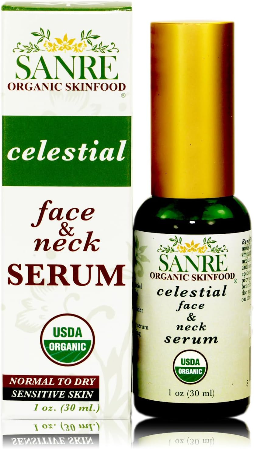 Celestial Serum - USDA Organic Revitalizing Face and Neck Serum For All Skin Types
