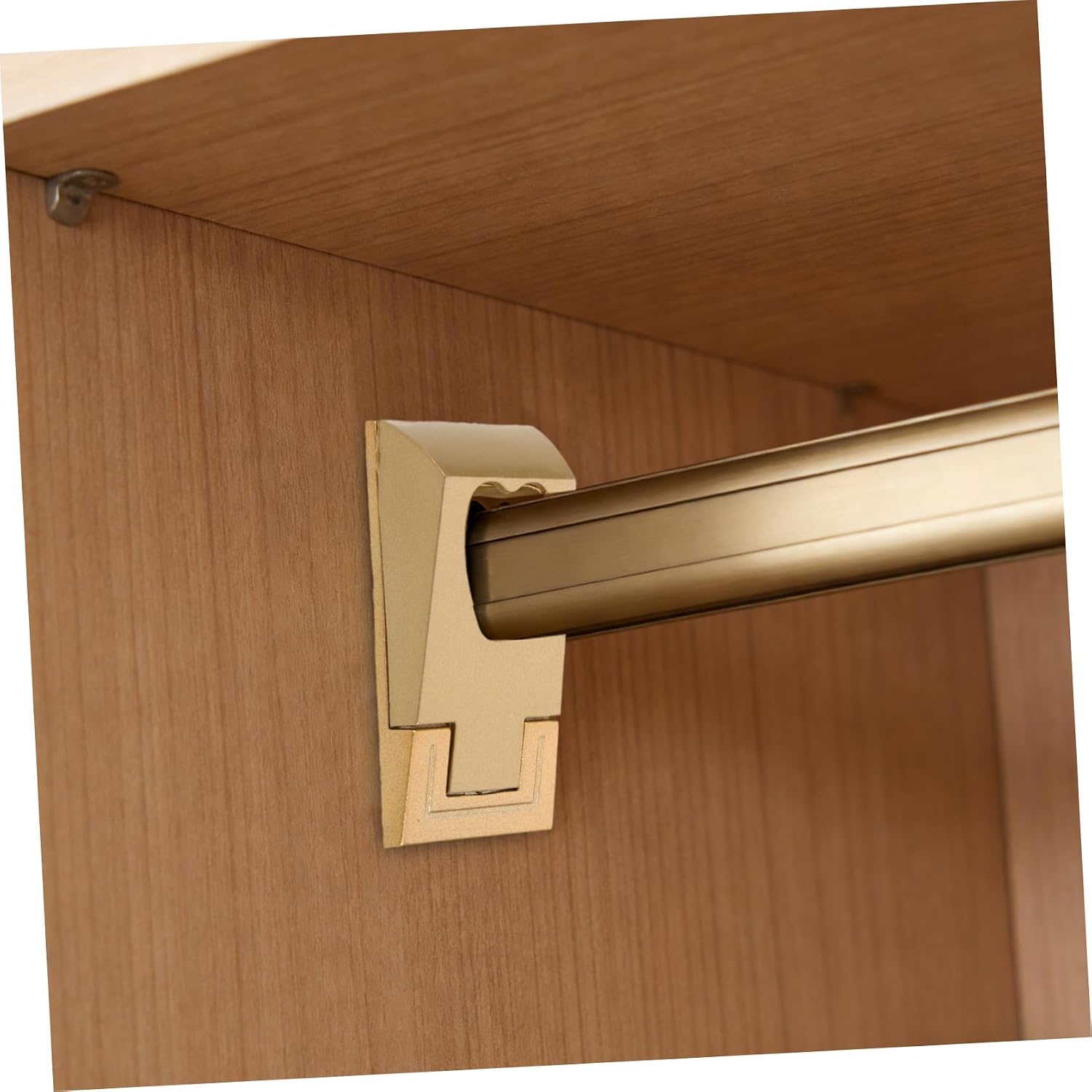 10pcs Metal Wardrobe Bar Holder for Closet Rod Support Brackets, Golden Heart-Shaped Clothes Rod End Holders for Bedroom Closet Organization