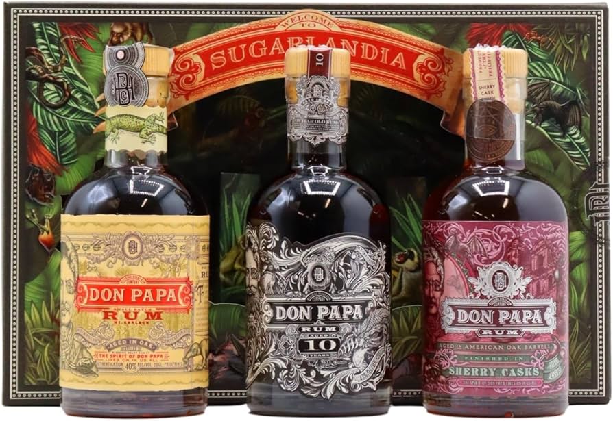Don Papa Rum - Super Premium Trio Gift Pack 3 x 20cl - 7YO, 10YO