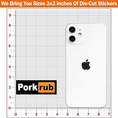 Miniatura 6 de (3 unidades) Calcomanías de goma de cerdo para barbacoa, senderismo, campamento, calcomanías divertidas de vinilo impermeable para automóvil,