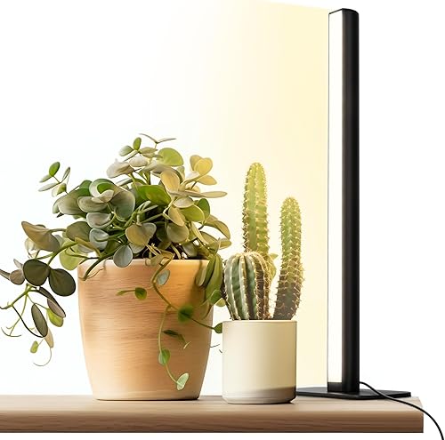 MistyJungle Luz de cultivo para plantas de interior, 4 modos de montaje de espectro completo, tubo de brillo regulable, lámpara LED de cultivo de