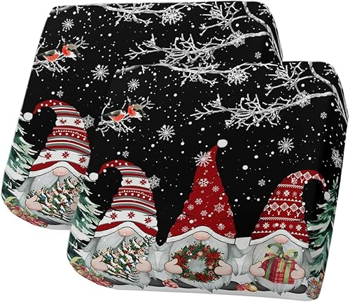 Fundas de cojín elásticas negras para sofá de Navidad, seccionalindividualLT, funda protectora para muebles con parte inferior elástica, gnomos de