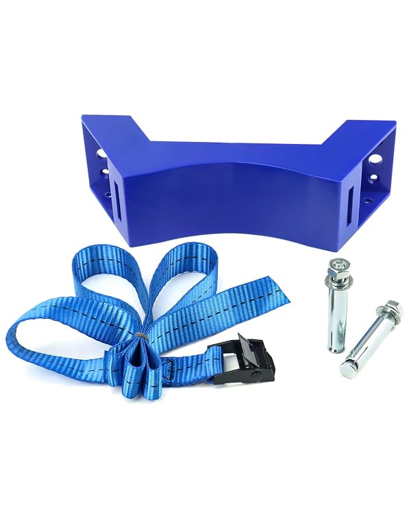 QWORK Cylinder Wall Mount Bracket, 4 Pack 4''-12'' Cylinder Bracket Tank Bracket with Screw for 1 Cylinder (Small),Blue by QWORK - Used condition - Image 5