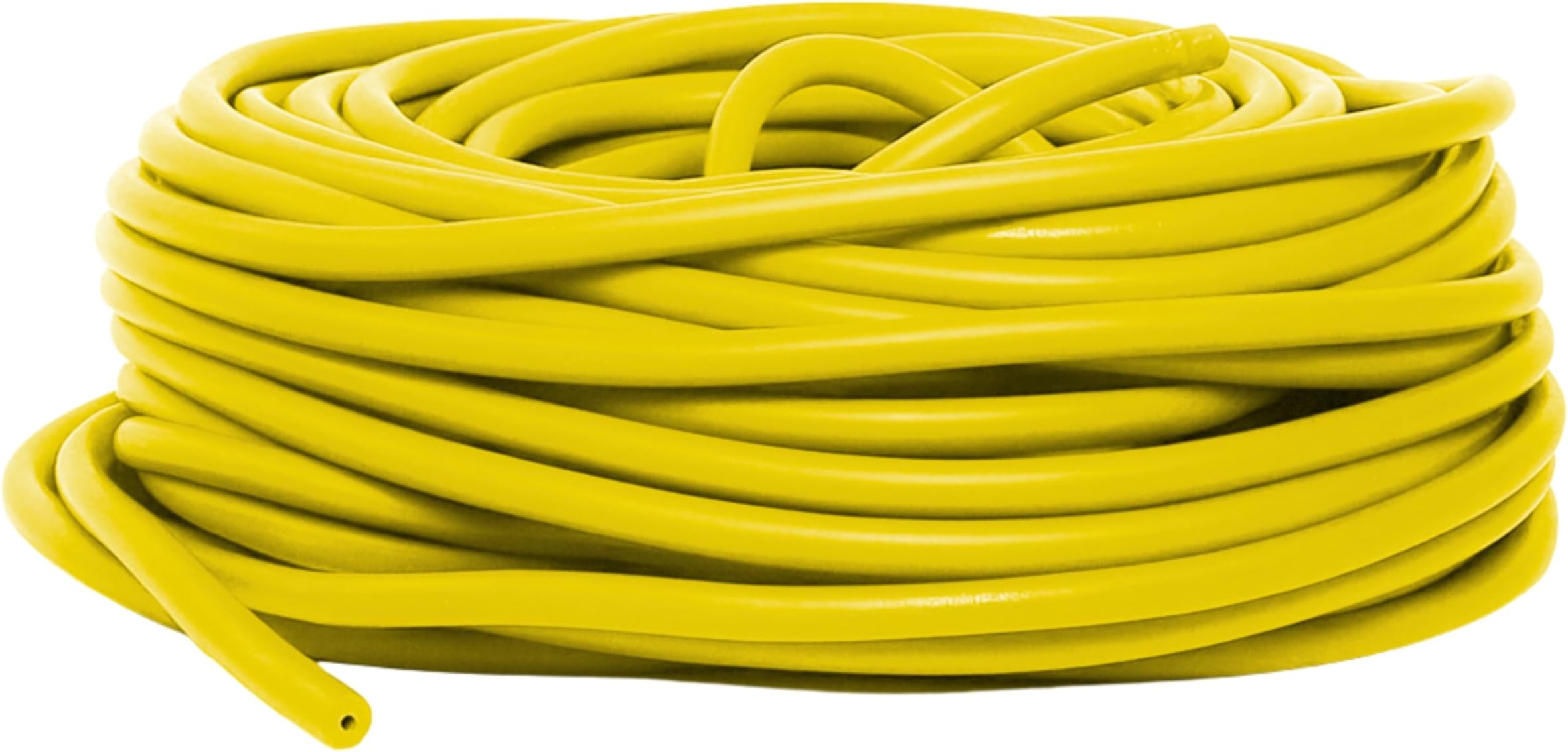 Latex Resistance Tube for Pilates, Home Gym, Rehab, Professional Physical Therapy, & Fitness Equipment, Resistance Training, Elastic Band, 30.5 Metre, Yellow, Light