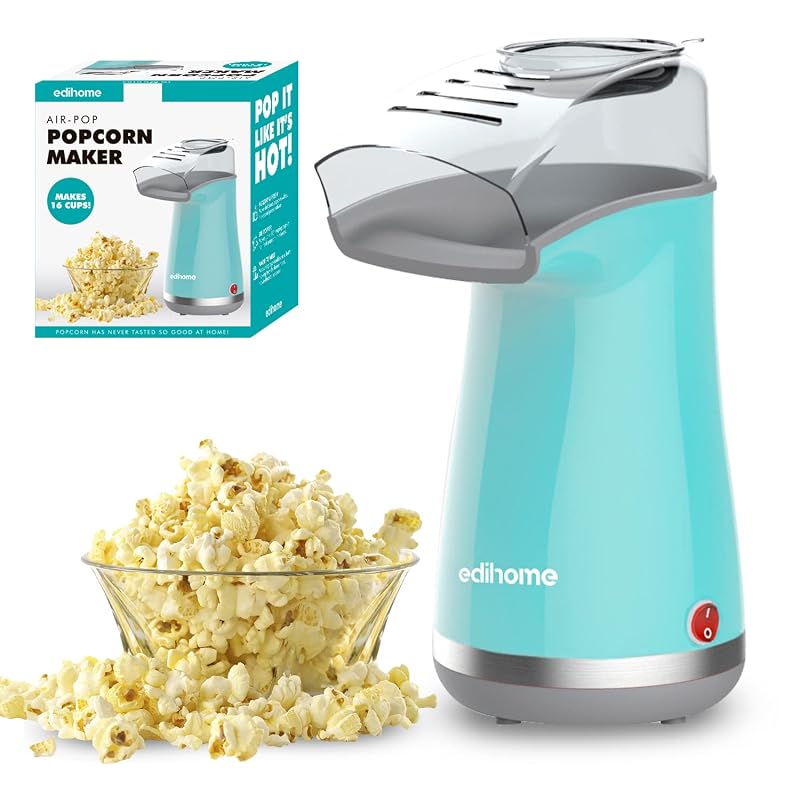 Edihome Macchina Popcorn 1200W — senza olio in 2 minuti
