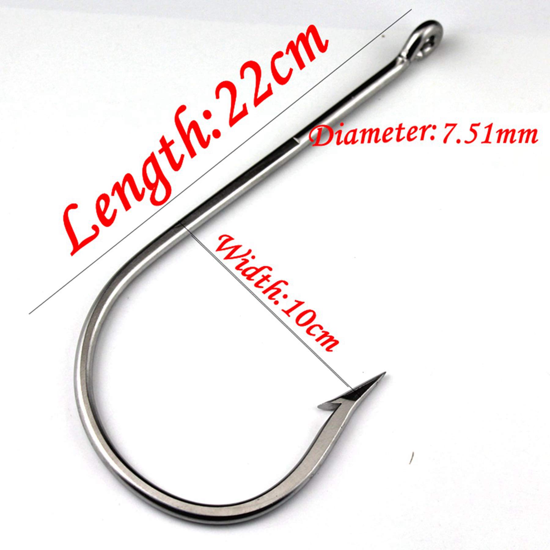 AGHS773102 Hooks AGHS 20/0 Stainless Steel Big Game Fishing Hooks - 2 Pack For Tuna, Shark, Saltwater Tuna Saltwater Fishing Hooks AGHS773102 Hooks AGHS 20/0 Stainless Steel Big Game Fishing Hooks - 2 Pack For Tuna, Shark, Saltwater Tuna Saltwater Fishing Hooks