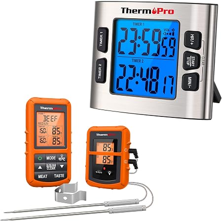 Oven Thermometer ThermoPro TP27 Wireless Meat Thermometer - 500ft Range ...