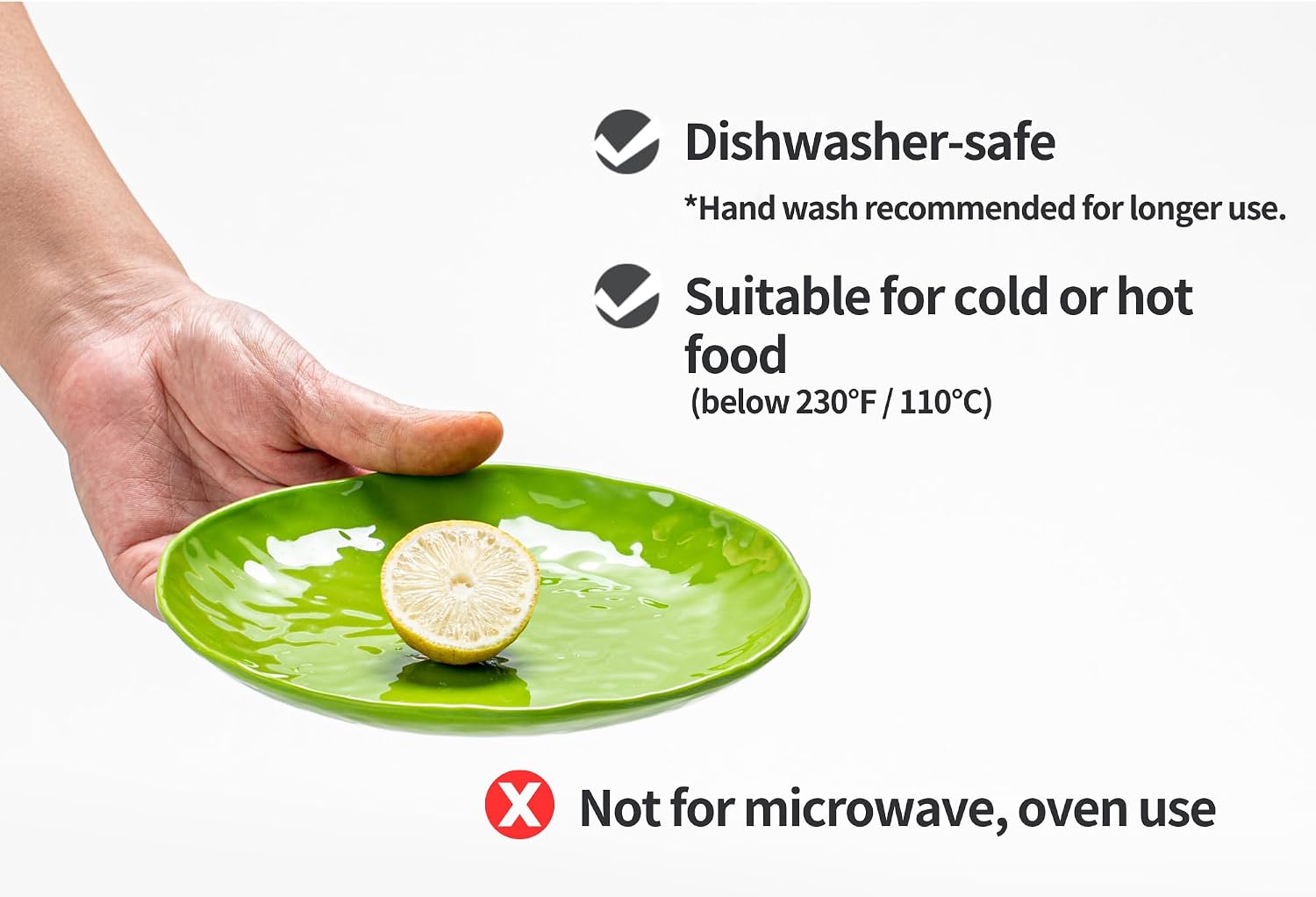 Colorful Melamine Appelizer Plates, 6.7 Inch, Set of 6