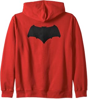 v Superman Bat Symbol Black Zip Hoodie
