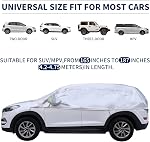 Car Windshield Cover for Ice and Snow, SUV Half Car Cover Top with Reflective Straps, Winter Car Snow Cover Universal Fit for Most Cars (SUV)