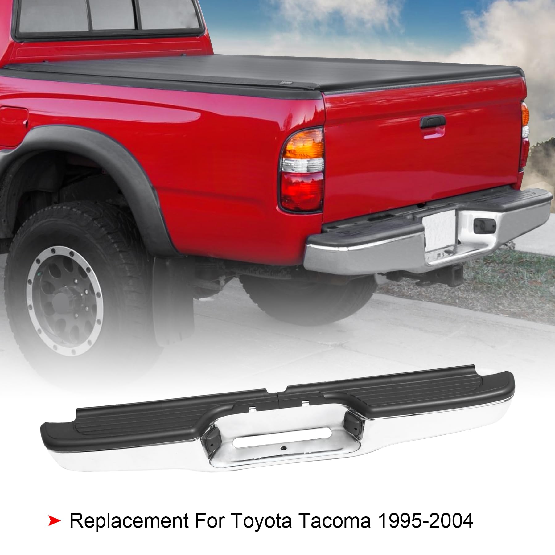 Rear Step Bumper Face Bar Assembly Replacement For Toyota Tacoma