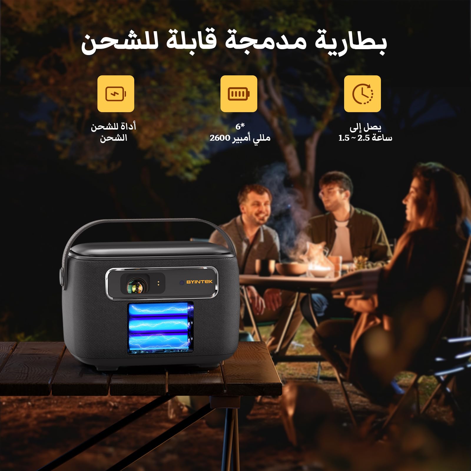 BYINTEK R20 Max Mini Projector, Smart WiFi DLP Projector, Android