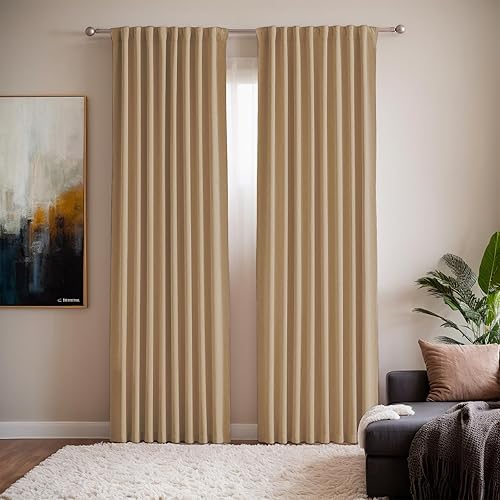 Miniatura 10 de Cortinas de cine en casa insonorizadas separadoras de habitaciones, cortinas divisoras de habitación para sistema de riel de techo o barra con