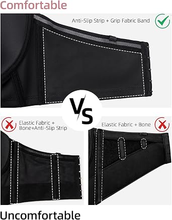 Upushall Longline Strapless Bras for Women Large Bust Plus Size Corset Lift Up Full Coverage Bra