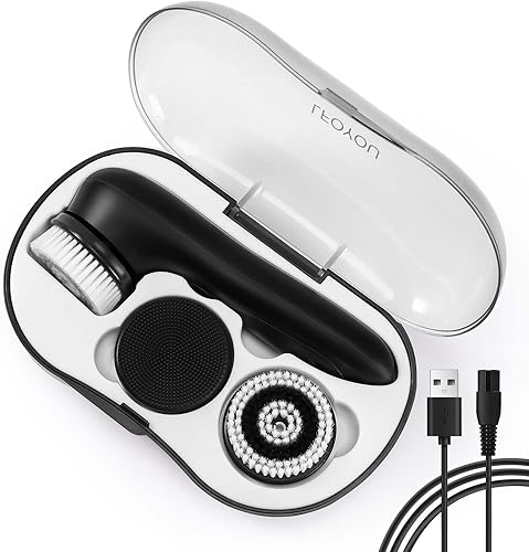 Cepillo de limpieza facial limpiador facial LFOYOU Cepillo limpiador eléctrico recargable IPX7 impermeable con estuche de viaje - Cepillo de lavado