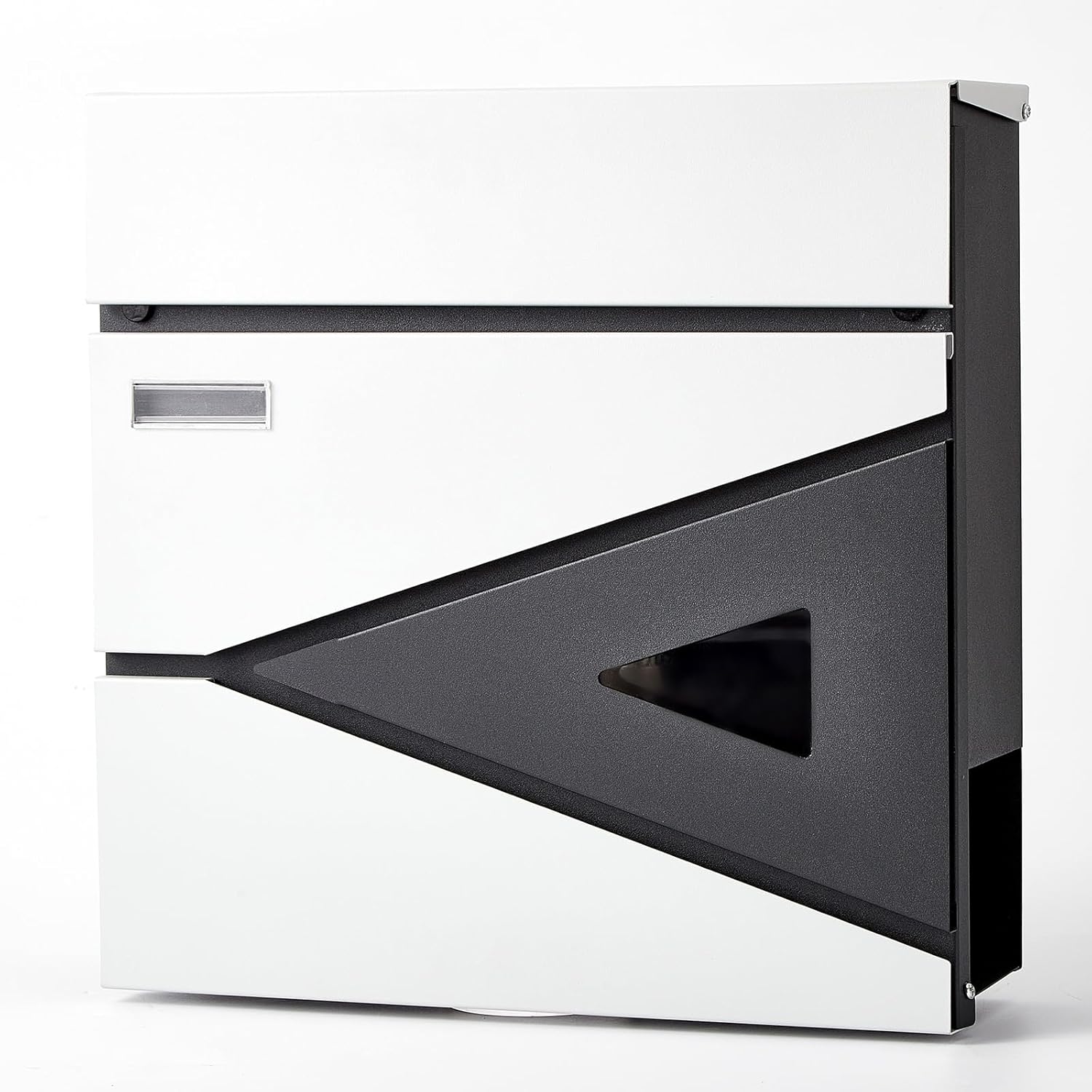 Wall Mount Mailbox,Outdoor Modern Wall Mailbox,Mailbox with Lock,Metal Post Box with Newspaper