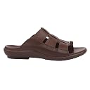 Medifeet Toe Ring Highway Flat Sandals || Slide Sandals || Outdoor Sandals || Highway Sandals || Cushion Slip-On Sandals For Men's (BROWN, 8) gallery image