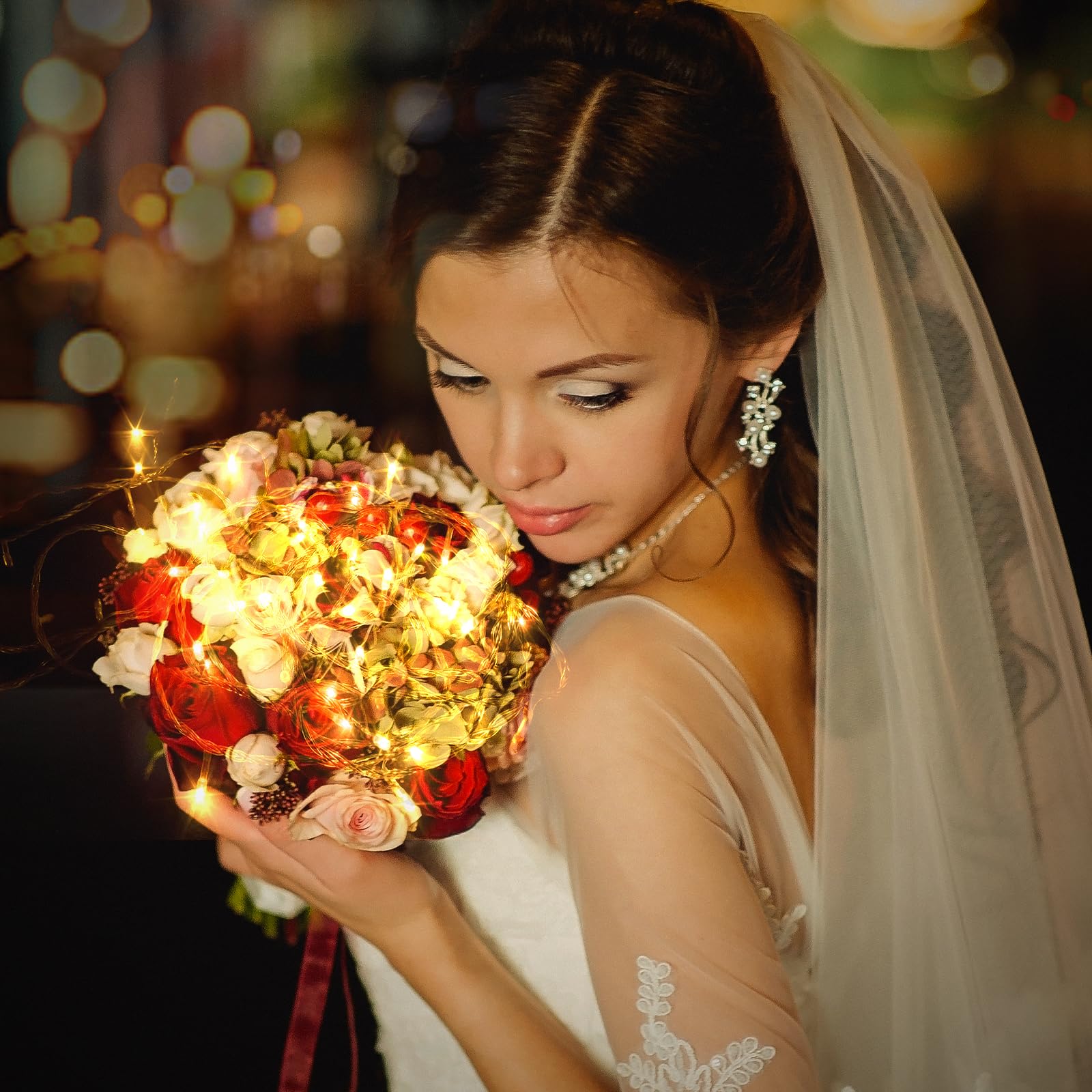 3.12 luci fiabesche a batteria con funzione - 100 LED / 5m