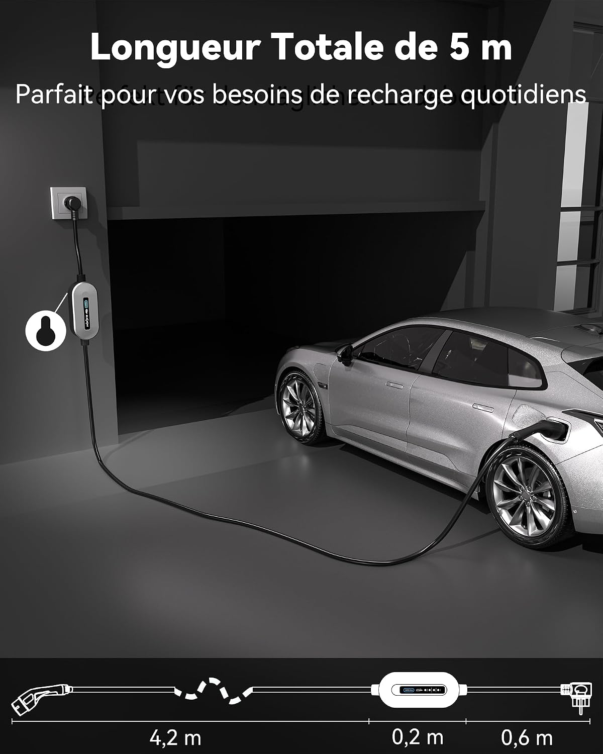 Détails du boîtier en PC et des protections du chargeur