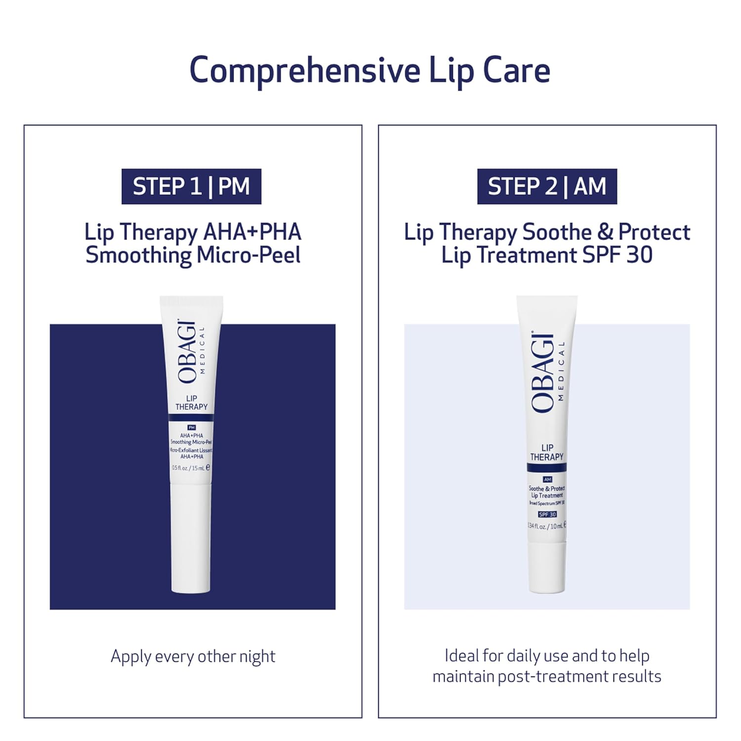 Obagi Lip Therapy SPF 30 Soothe & Protect Lip Balm Treatment with Hyaluronic Acid, Vitamin E & Peptides – Visibly Plumps, Soothes & Moisturizes Dry Lips & Protects Against UVA/UVB Rays – .34 oz