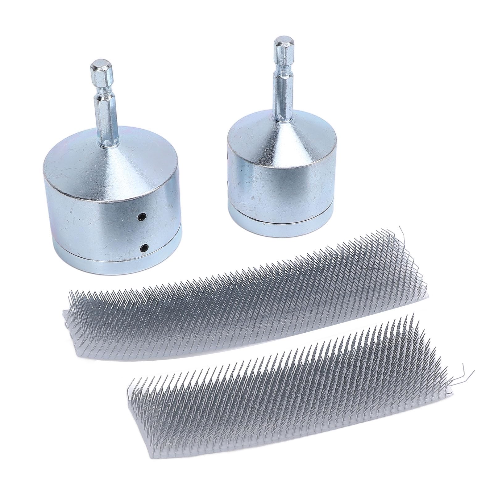 2 Pcs Copper Pipe Cleaner 20mm 27mm 1/4 Inch Hex Shank Copper Tube Cleaner with 2 Replaceable Brushes for Power Drill