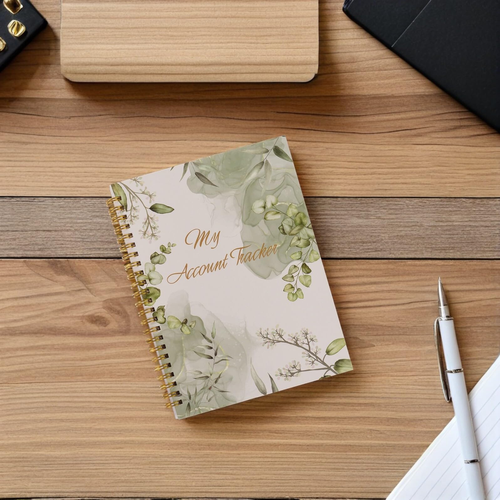 Libro de Contabilidad en Papel Verde para Uso Personal y Empresarial Diseño Clásico Organizador de Dinero y Planificador Financiero