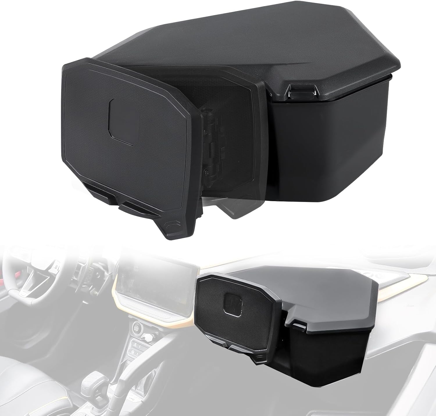 Tablet Phone Holder with 4L Storage Box for Can-Am Maverick R, R X, R X RS 2024+, R Max, X, X RS, Smart-Shox 2025+, Magnetic Mount, Replaces 715007176