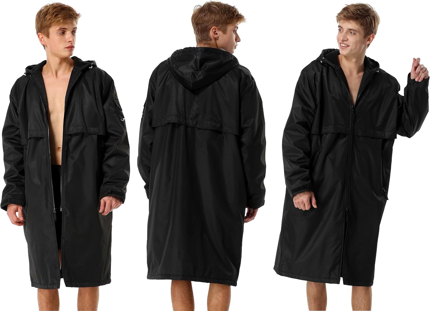 Adoretex Unisex Waterproof Swim Parka, Hooded Warm Scuba Coat Surf Jacket for Men and Women - Image 3