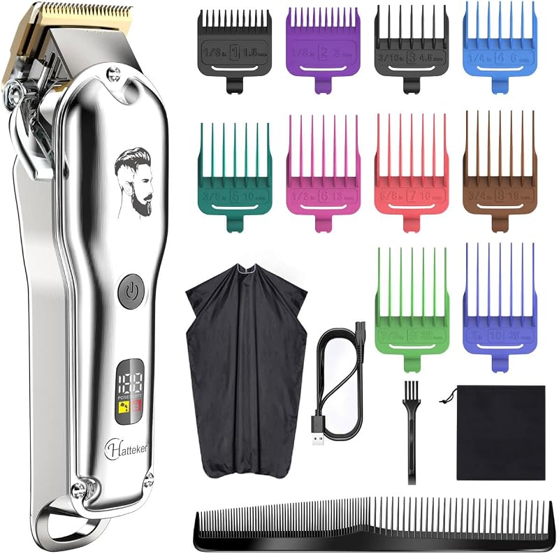 Mens Hair Clipper Beard Trimmer Hair Trimmer for Men Cordless Clippers Professional Barbers Grooming Kit IPX7 Waterproof
