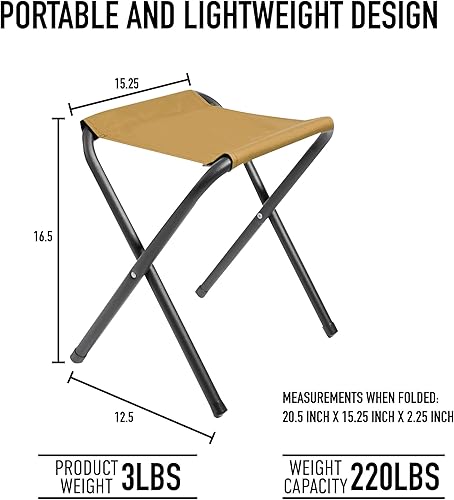 Miniatura 2 de Rothco Taburete de campamento plegable ligero  Silla de camping portátil y compacta  Ideal para pesca, caza, senderismo, viajes, barbacoa y otras